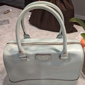 Kate Spade pale pastel mint barrel purse